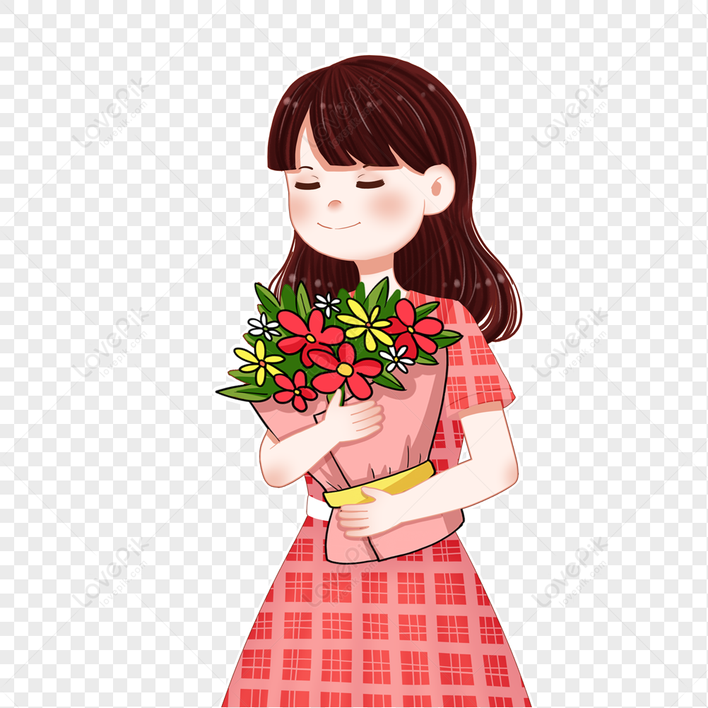 Teacher Holding Flowers PNG Images With Transparent Background ...