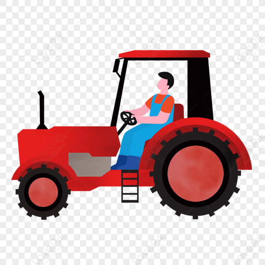 Tractor Tractor Clipart Png - Trator Desenho Vermelho - Free Transparent PNG  Clipart Images Download