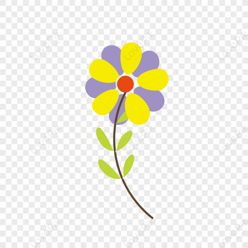 Yellow Purple Flower PNG Transparent Background And Clipart Image For ...