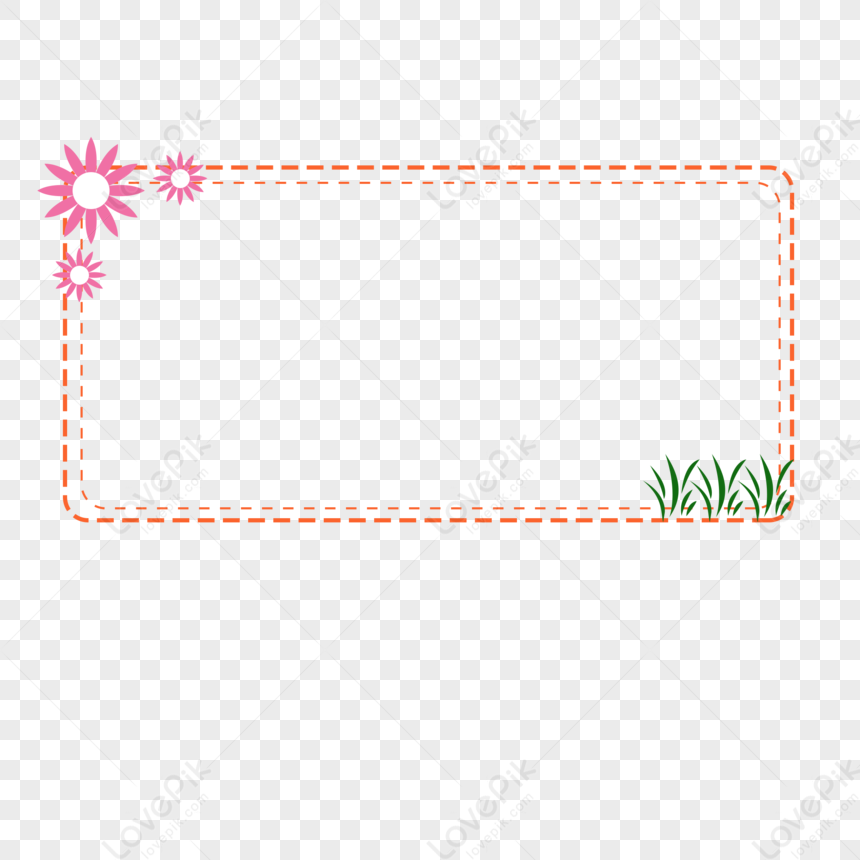 Cute Border Picture, Frame Vector, Flower Vector, Flowers Frame PNG ...