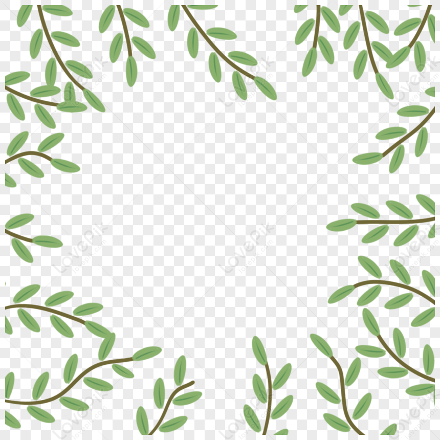 Branch Leaves Border, Branches And Leaves, Leaves, Plant PNG ...