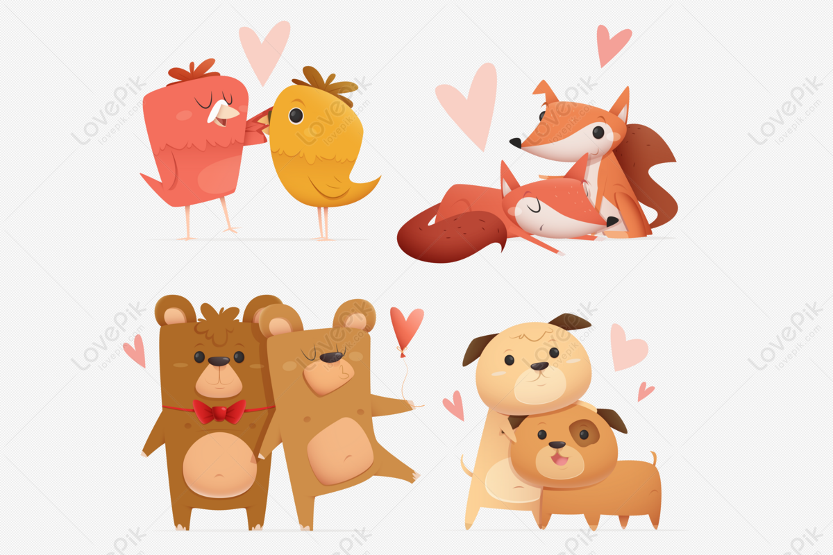 Valentines Day Animals PNG Images With Transparent Background | Free  Download On Lovepik