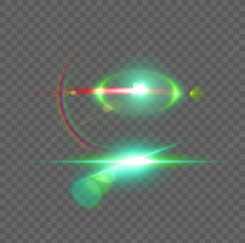 Green Light Effect Element, Laser Source, Halo, Material Png 