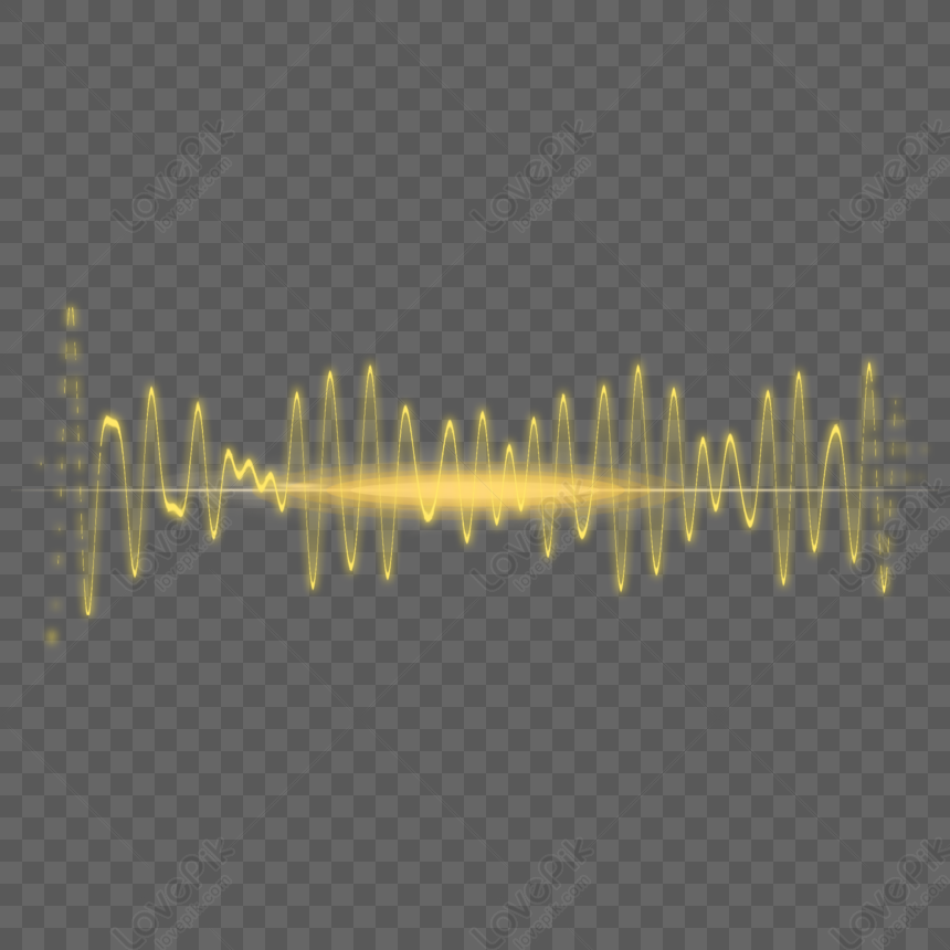 Yellow Wave Audio Wave Effect PNG Image And Clipart Image For Free Download  - Lovepik | 401484468