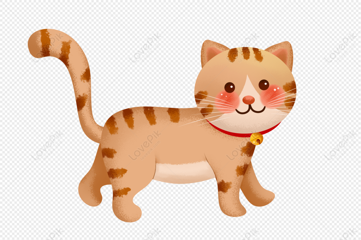 Gato de estimação, desenho animado, pintados à mão png