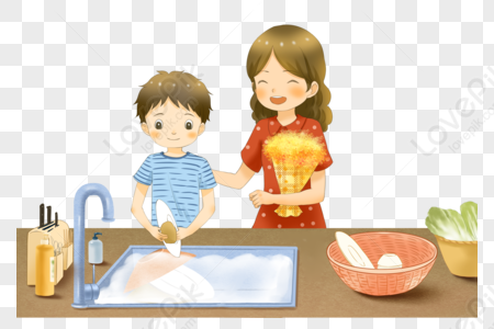 Washing Dishes PNG Transparent Images Free Download, Vector Files