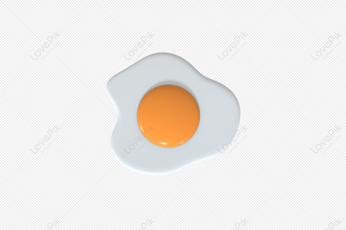 3D sunny side up eggs PNG, SVG