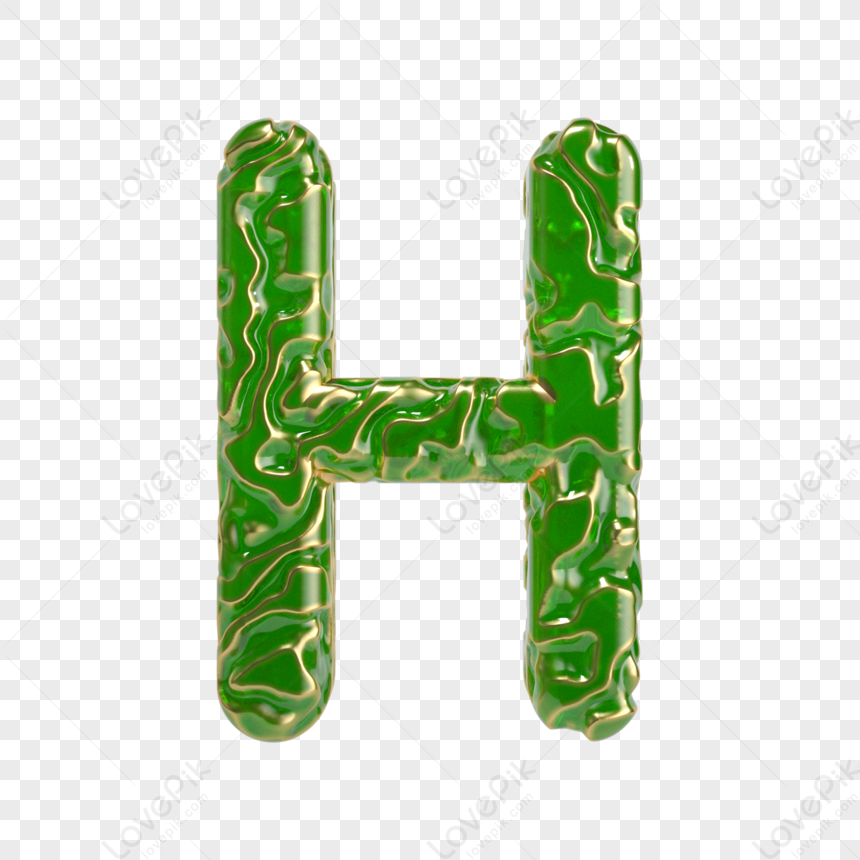 Golden Jade Creative Creative Letter H PNG Transparent Background And ...
