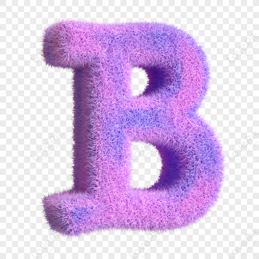 Pelly Plush Letter English B Cartoon Pinyin Model Free Material PNG ...