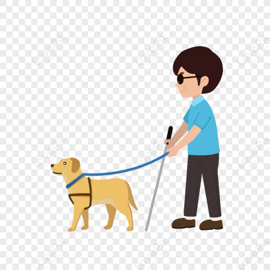 Guidance Dog Guide Dog Guide Cartoon Elements PNG Picture And Clipart Image  For Free Download - Lovepik | 402165095