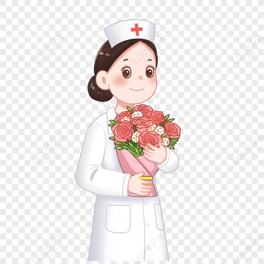 Festival De Enfermeras Enfermeras En Flor Elementos De Personaje De Dibujos  Animados PNG Imágenes Gratis - Lovepik