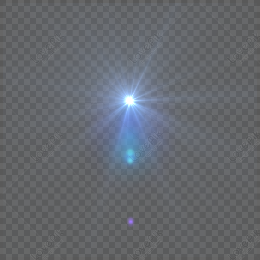 Blue Lens Flare PNG Transparent, Blue Lens Flare Light Rays On A