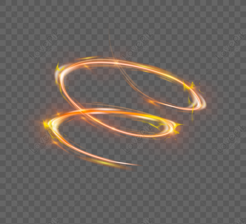 Golden Rotating Lines Light Effect, Line Light, Cool Light Effect ...