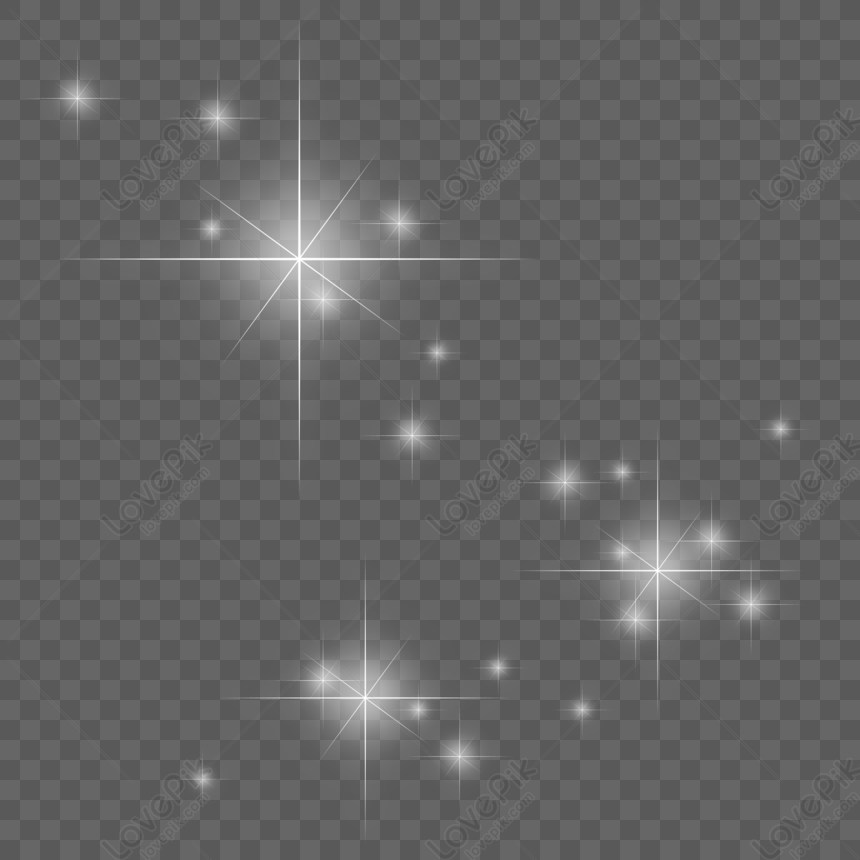 Twinkle Stars, Gray Stars, Light Stars, Particles PNG Free