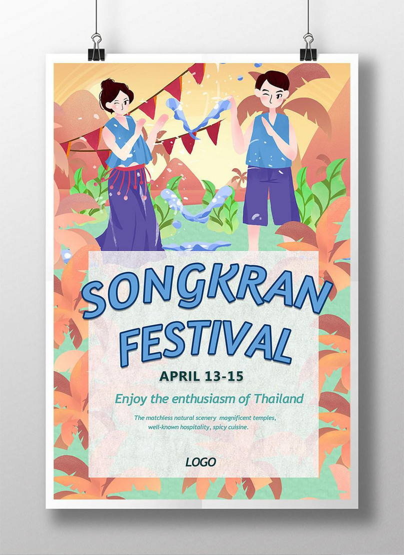Songkran Festival Poster Template, songkran festival poster, songkran festival promotion poster, festival poster