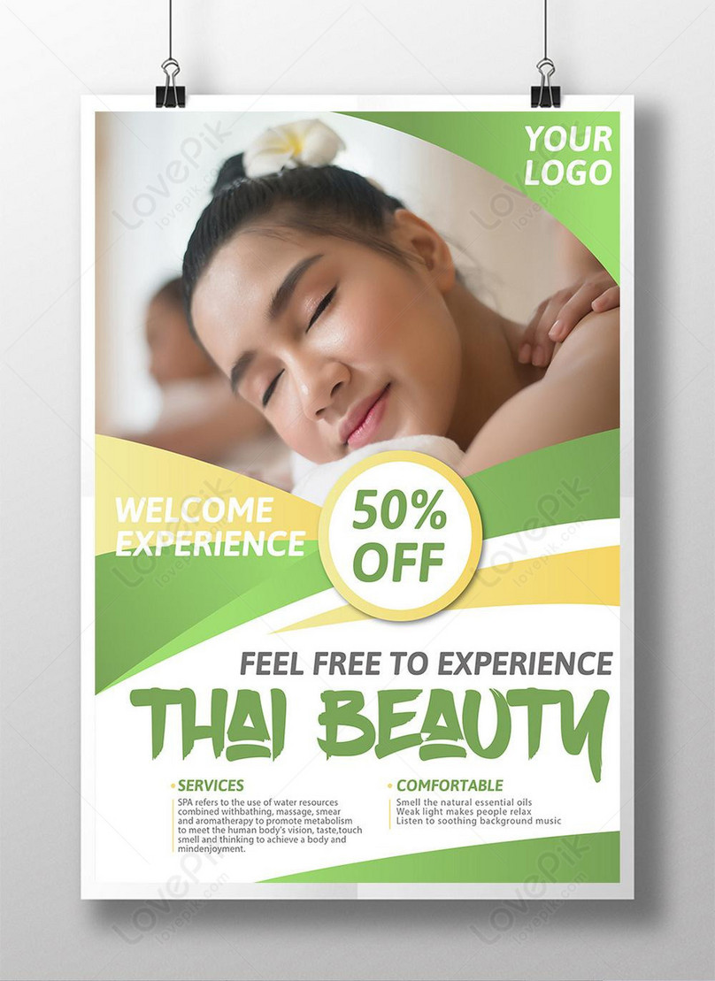 Bạn đang muốn tìm kiếm một mẫu poster đẹp và tinh tế cho spa của mình? Ảnh spa miễn phí là một ứng dụng hoàn hảo để bạn tìm kiếm những mẫu thiết kế đáng yêu và dễ thương. Những hình ảnh này sẽ làm nổi bật điểm khác biệt của bạn và hấp dẫn được sự chú ý của khách hàng.