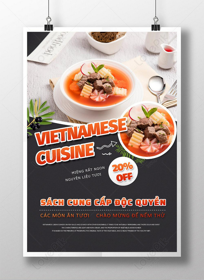Vietnamese Food Promotion Poster Template, vietnamese food promotion poster Photo, vietnamese food promotion poster Free Download