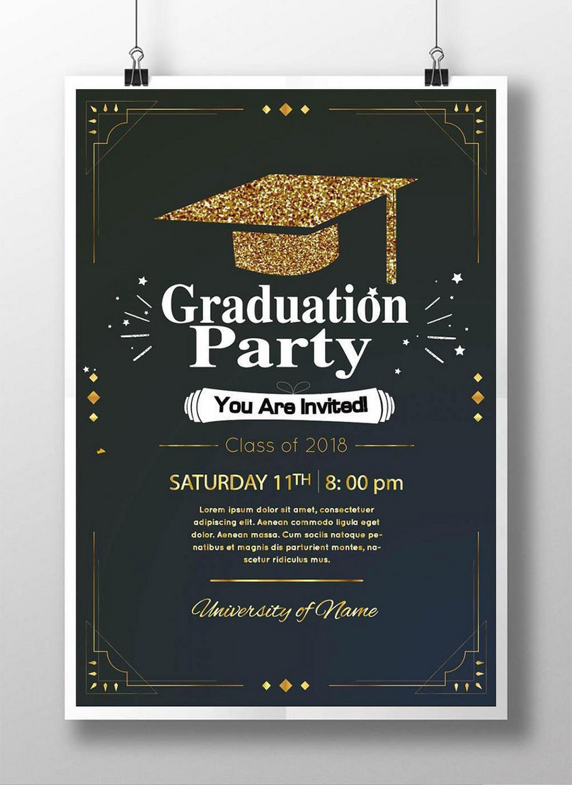 Happy graduation poster template image_picture free download With Regard To Graduation Banner Template