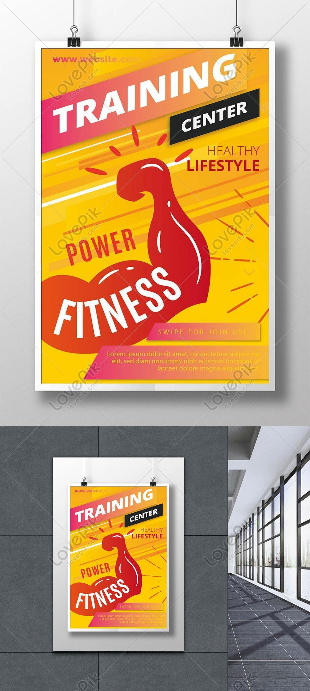 Template Poster Gym Olahraga Yang Sehat Untuk Diunduh Gratis Lovepik