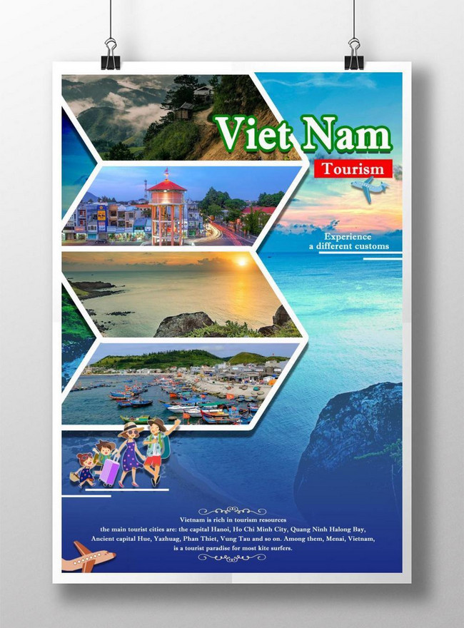 Poster Pengenalan Tempat Wisata Vietnam Gambar Unduh Gratis_ Templat 450019451_Format Gambar Psd_Lovepik.com