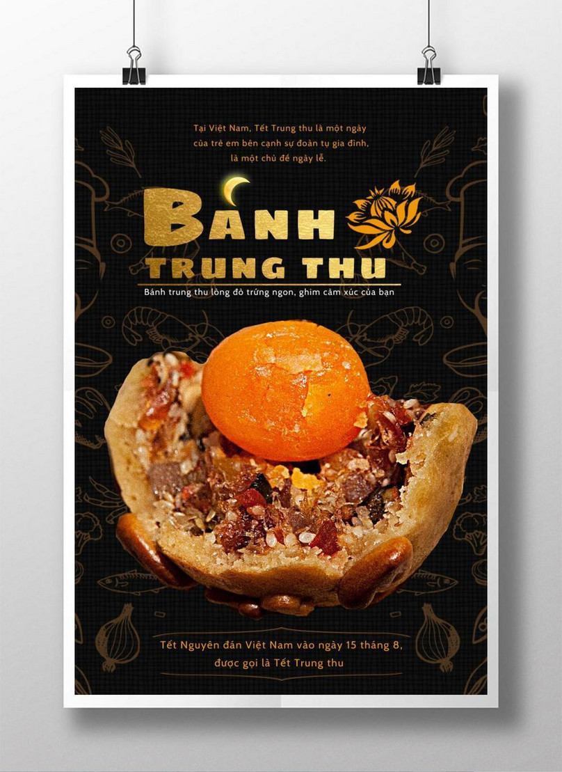 Mẫu Poster Của Bánh Trung Thu Việt Nam Với Thiết Kế Chuyên Nghiệp