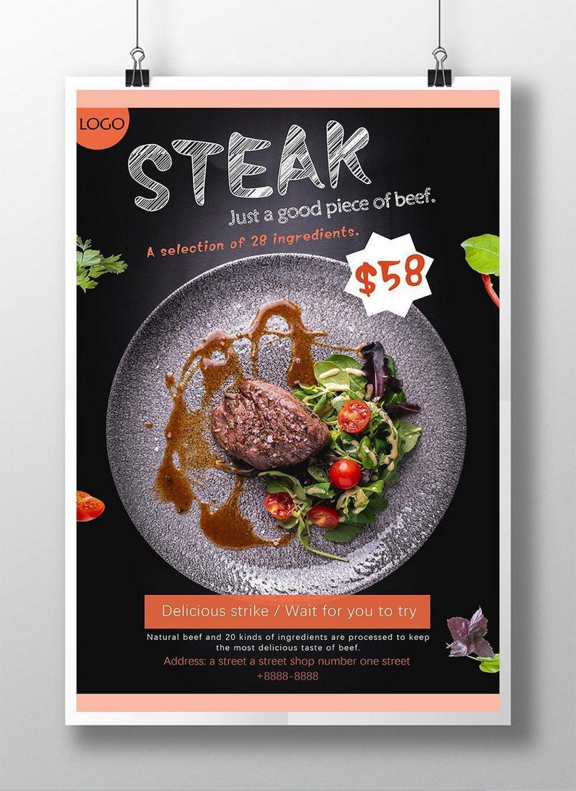 Delicious Steak Flyer Template Image Picture Free Download