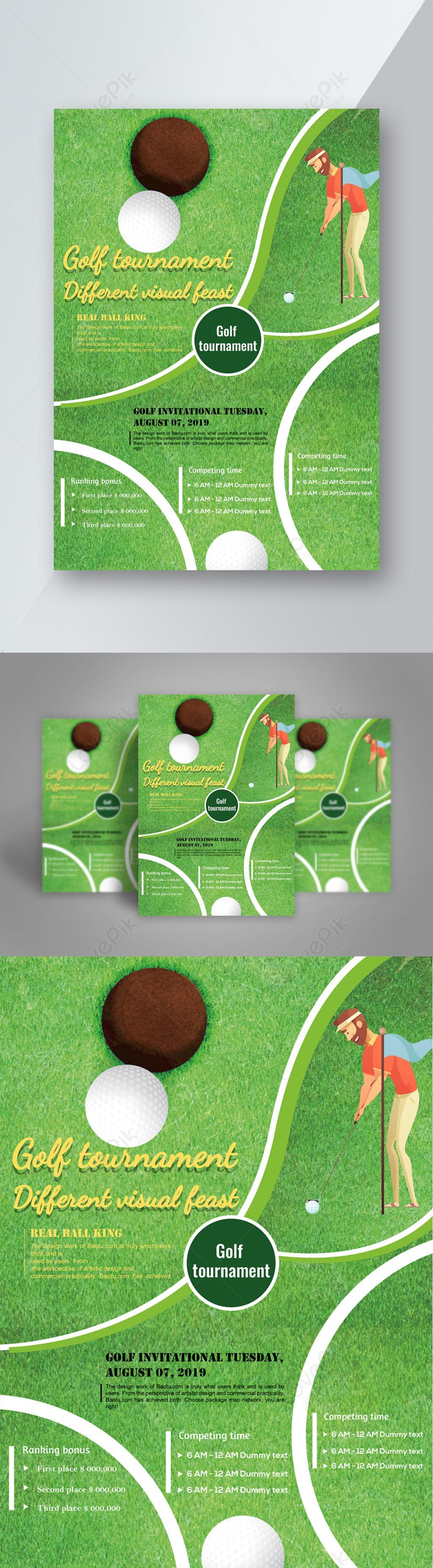 Golf Tournament Flyers Template from img.lovepik.com