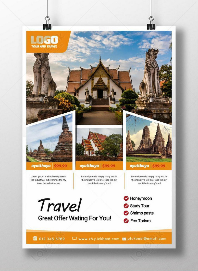 Creative minimalist personality travel poster flyer template Within Bus Trip Flyer Templates Free