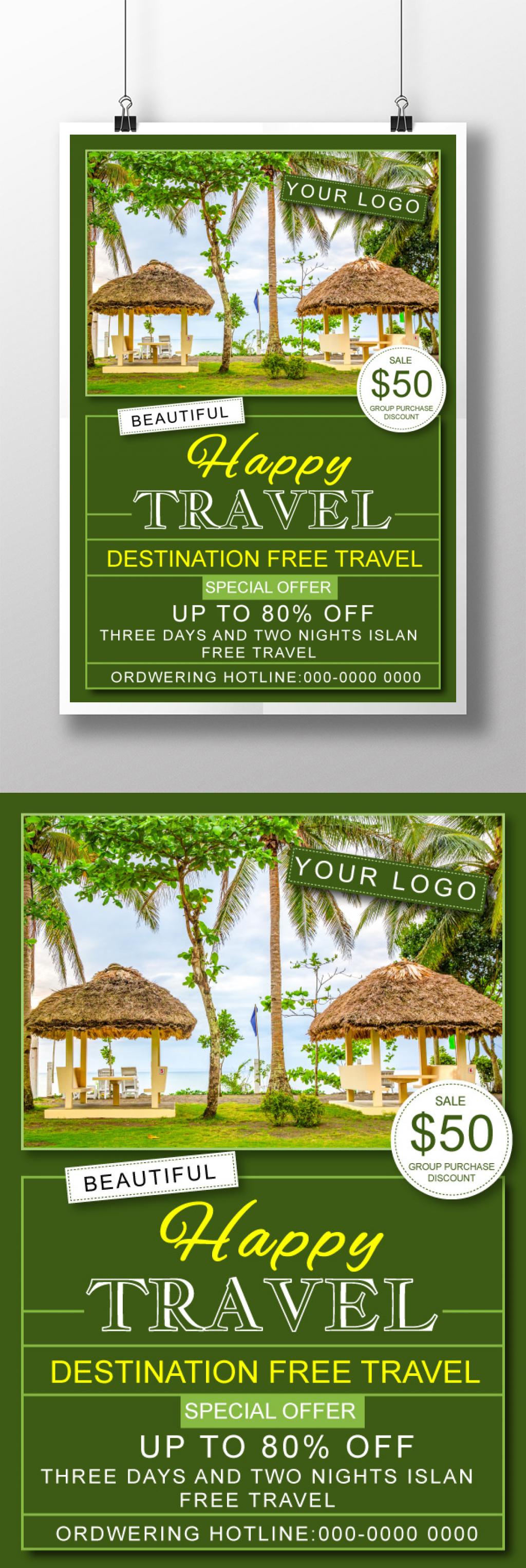 simple-green-flat-island-free-travel-poster-template-image-picture-free