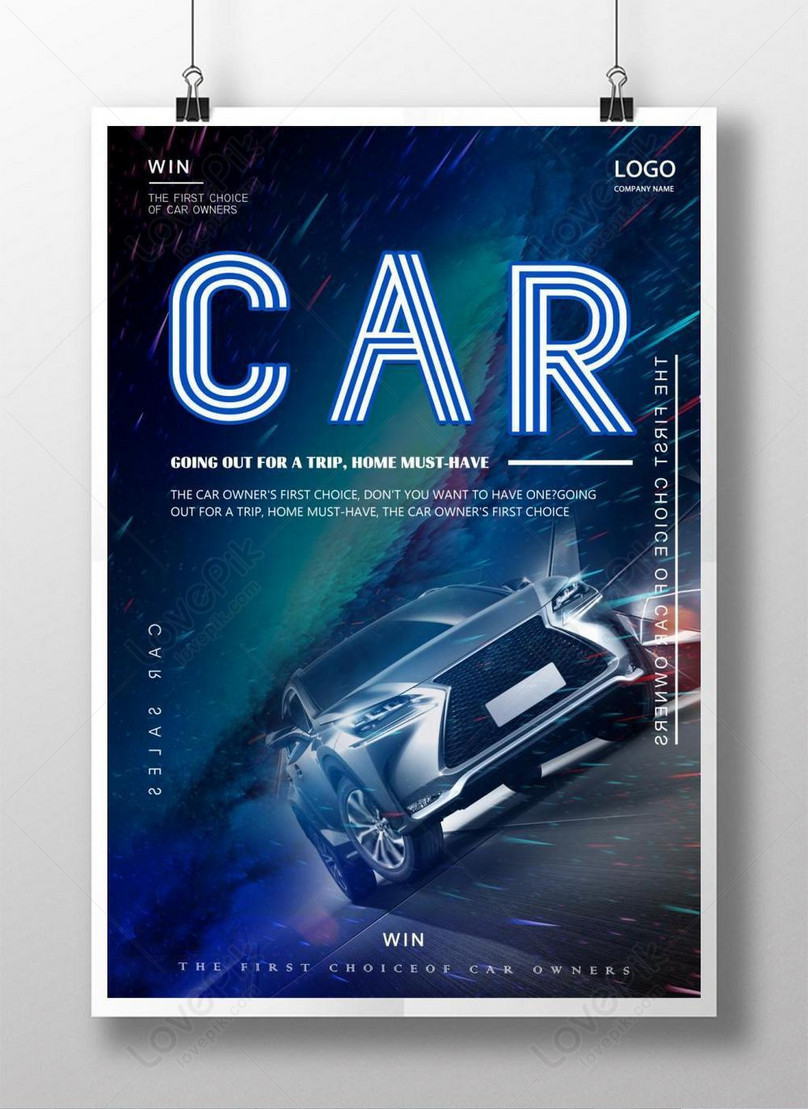 Stylish Black Car Poster Template, black poster, car poster, cool poster