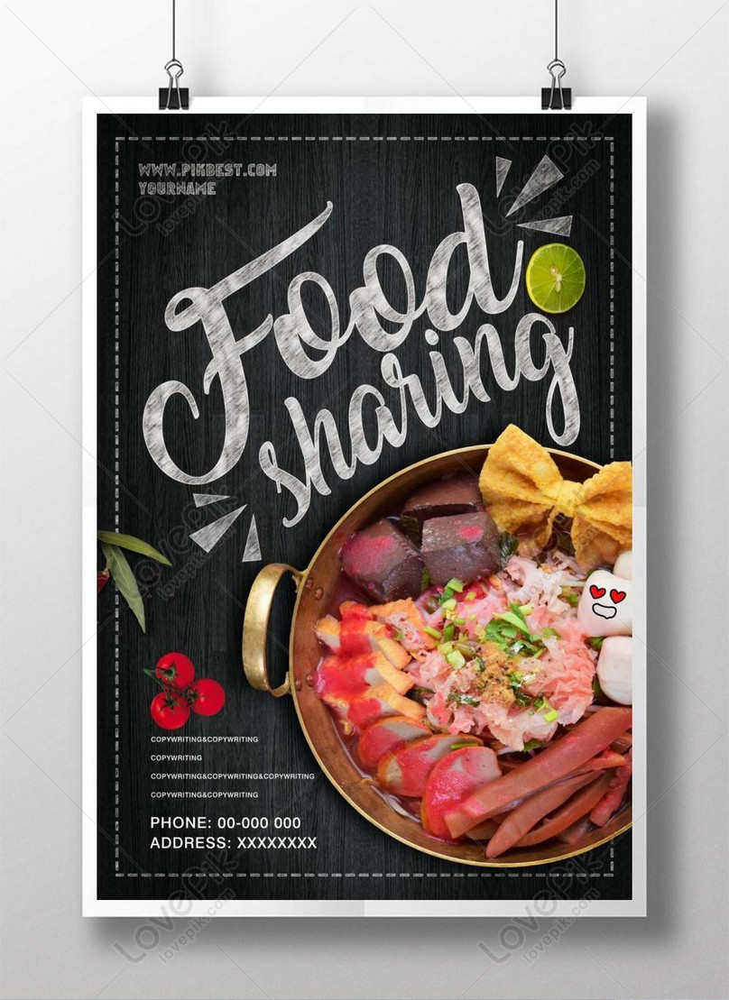 cool food poster designs