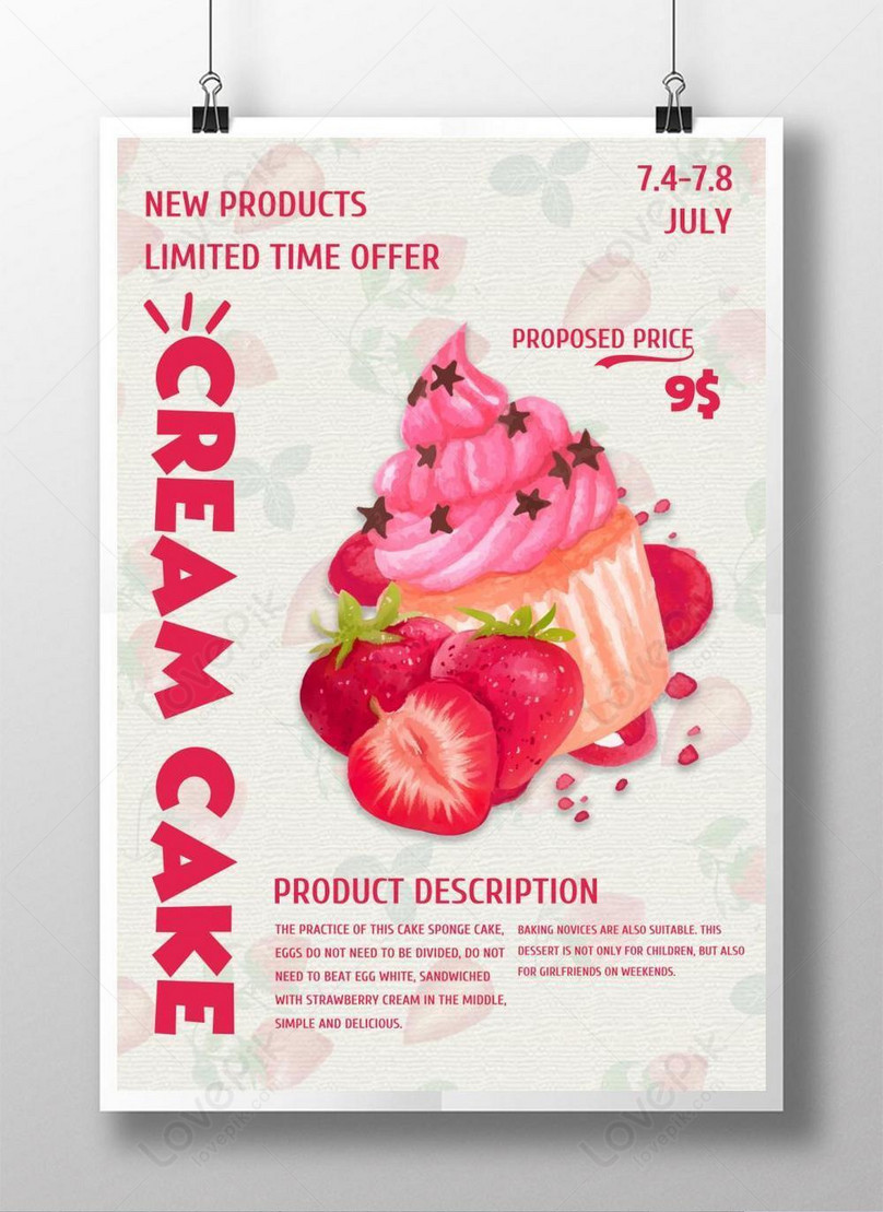 Assortment of Sweet Cakes Offer Online Poster Template - VistaCreate