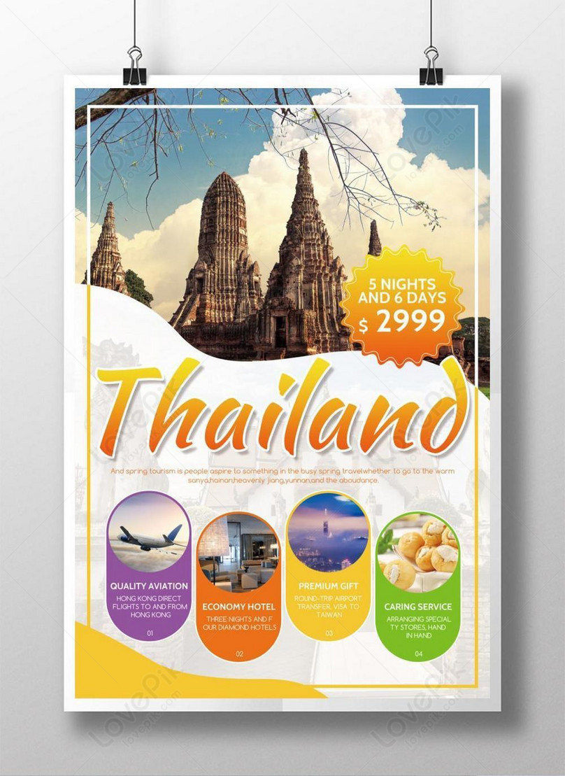 Thailand phuket travel flyer poster template image_picture free Intended For Island Brochure Template