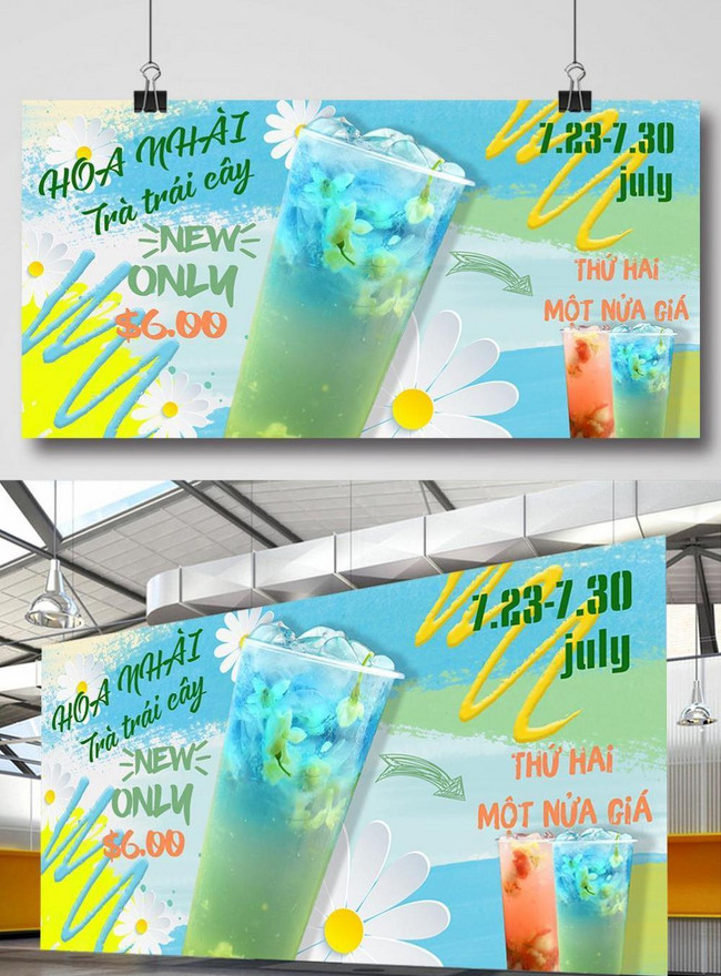 Template Poster Minuman Teh Vietnam Untuk Diunduh Gratis - Lovepik