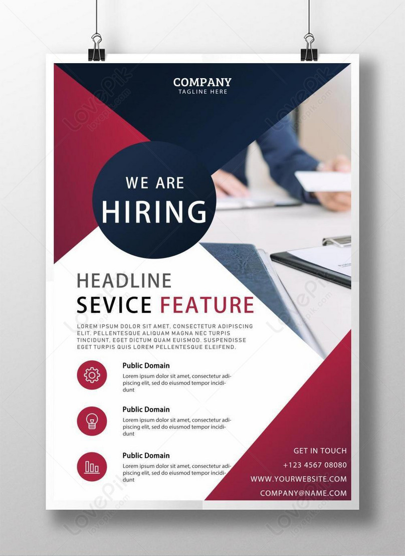 Geometric business recruitment flyer poster template image_picture Throughout Hiring Flyer Template