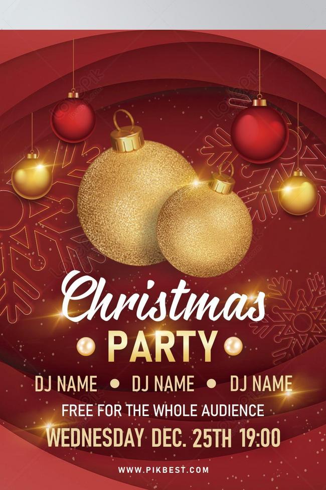 Christmas party flyer template image_picture free download  