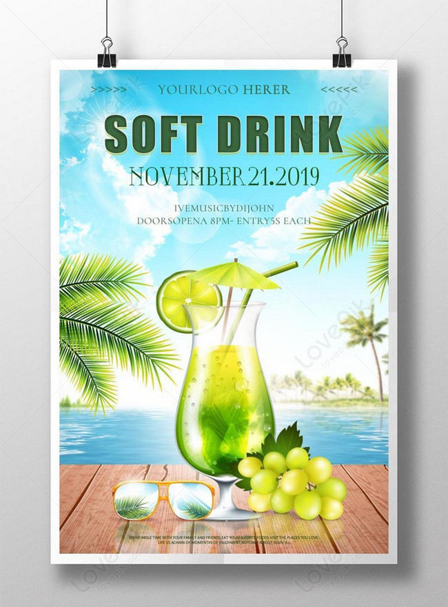 Template Poster Minuman Segar Dan Lezat Untuk Diunduh Gratis - Lovepik