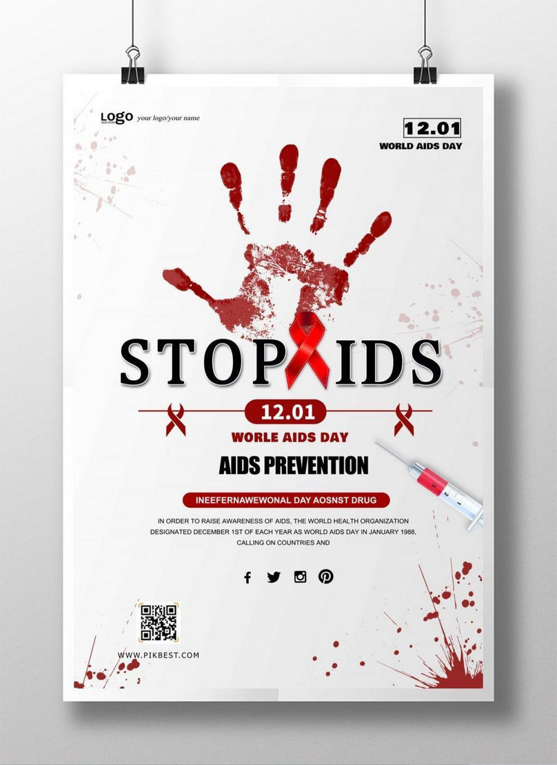 World aids day poster template image_picture free download Intended For Hiv Aids Brochure Templates