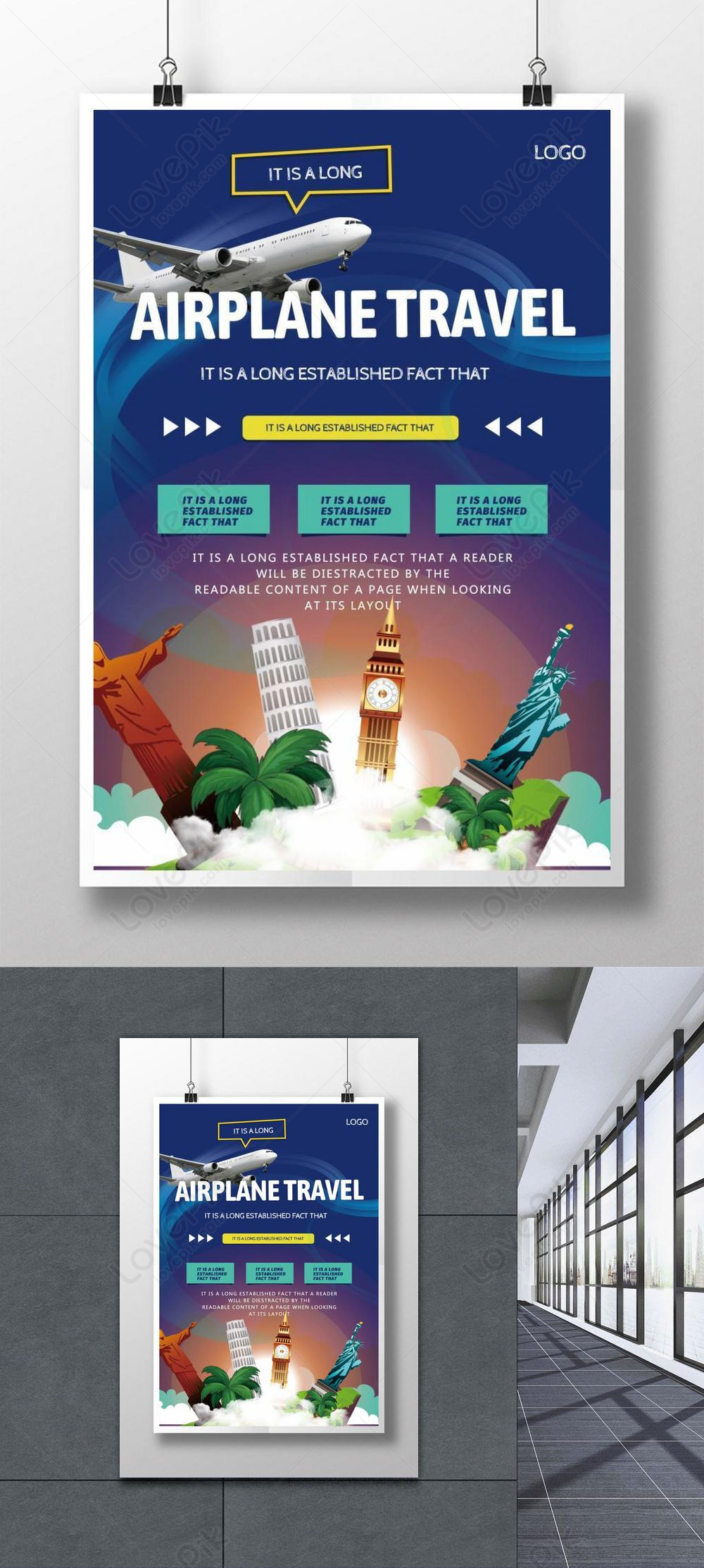 New year travel discount poster template image_picture free download ...