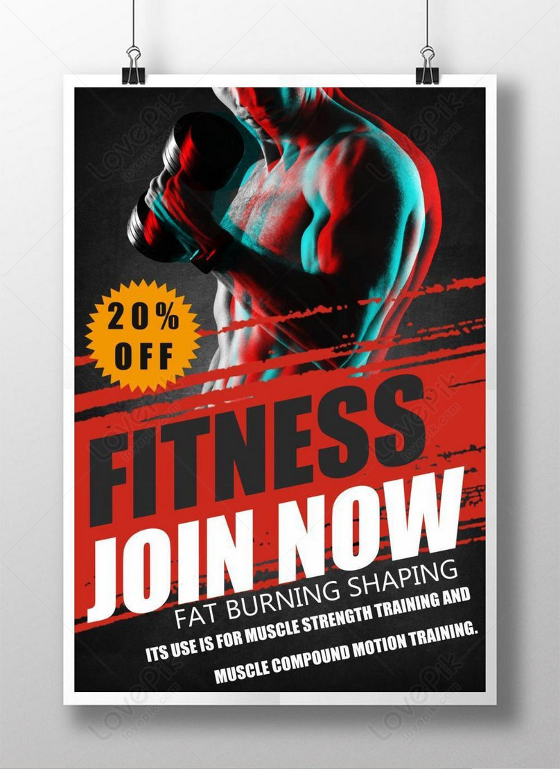 Fitness sports creative poster template image_picture free download  450021461_