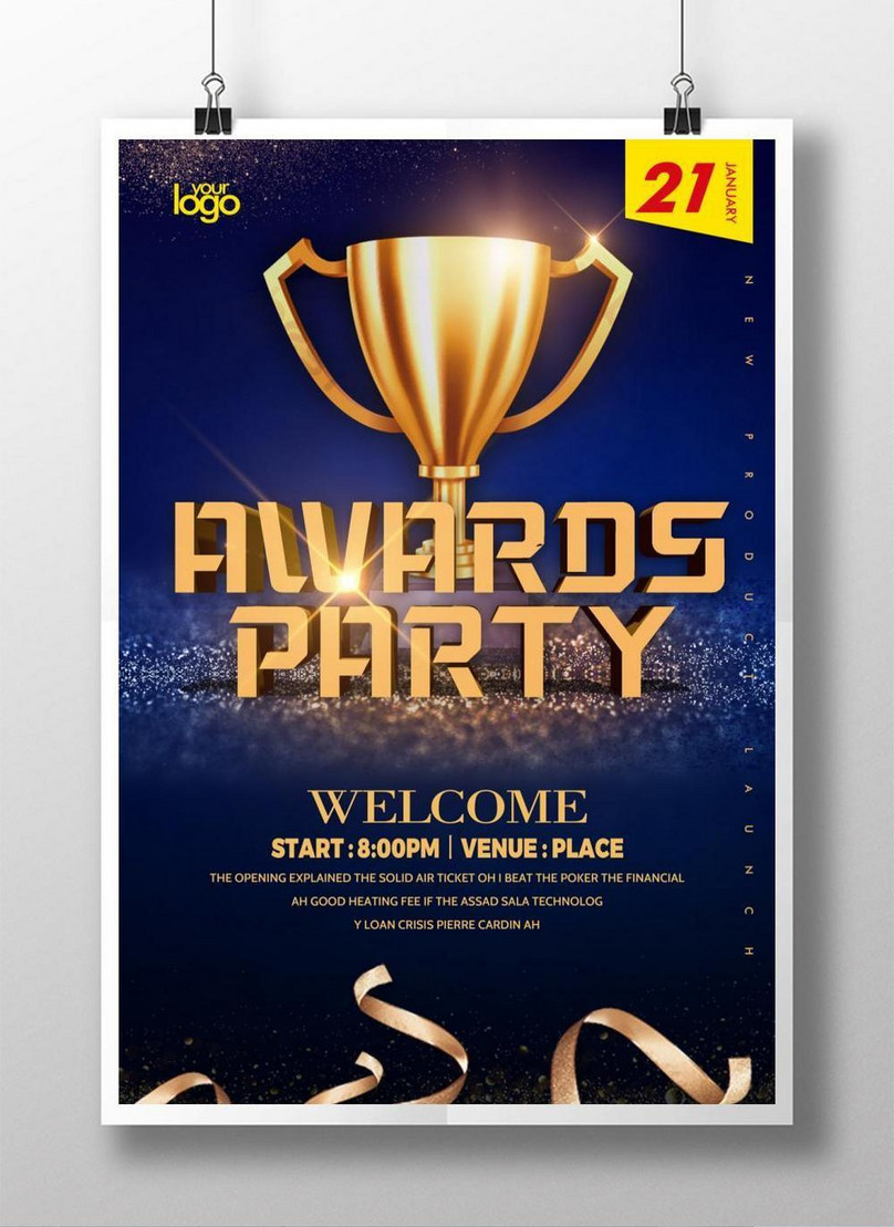 Modern fashion award ceremony party poster template image_picture free ...