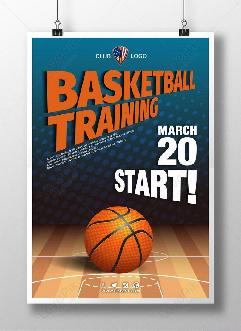 Basketball training camp poster template image_picture free Within Football Camp Flyer Template Free
