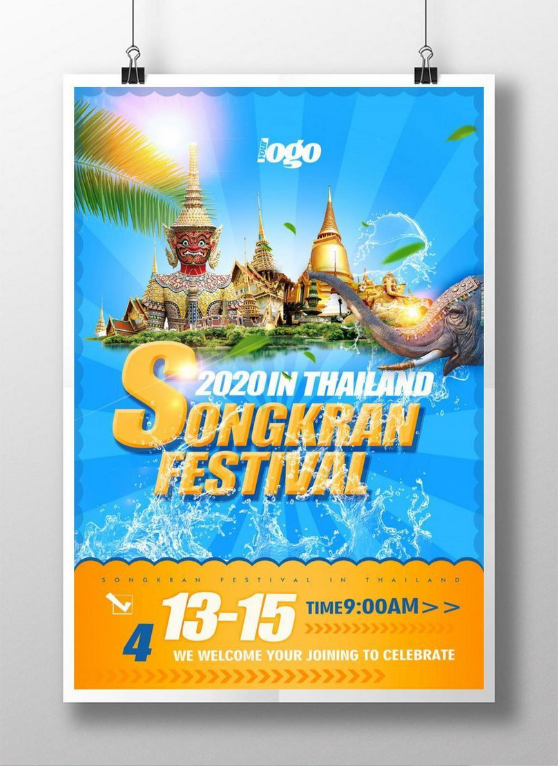 Modern Thai Songkran Posters Template, modern thai songkran posters Photo, modern thai songkran posters Free Download