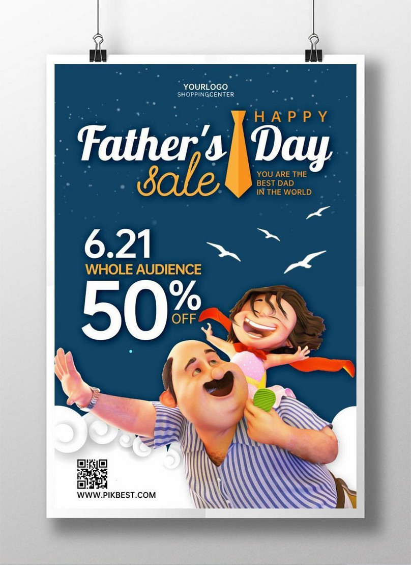 Cartel Promocional Creativo Del Día Del Padre | Descarga Plantilla de  diseño PSD Gratuita - Lovepik