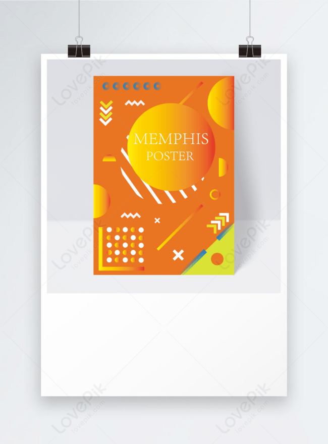 Cool memphis business poster template image_picture free download ...