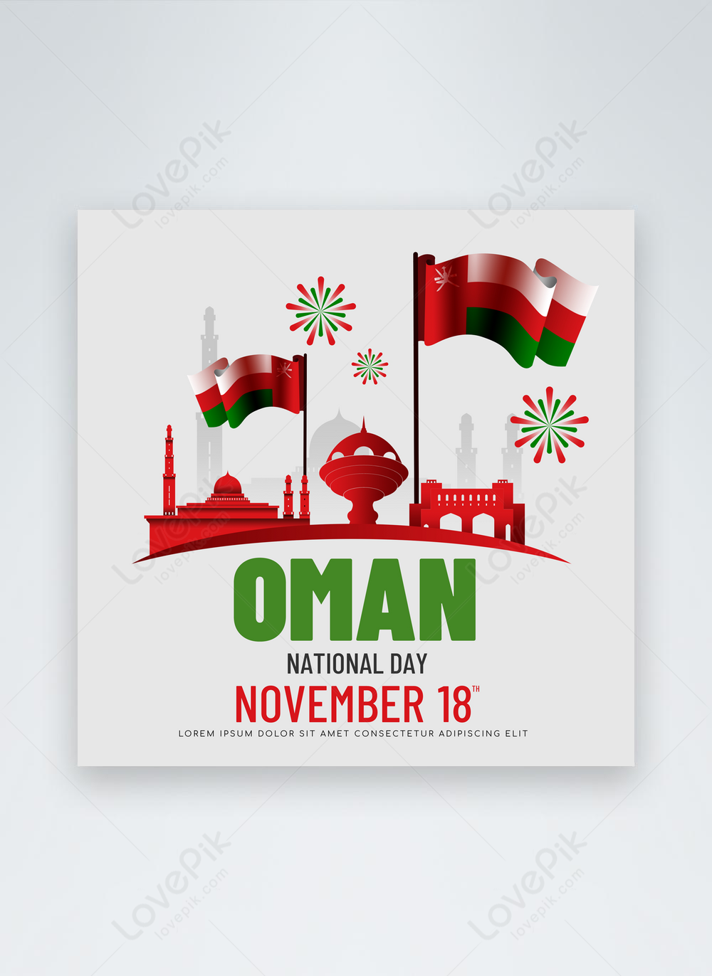 National day of oman social media template image_picture free download ...