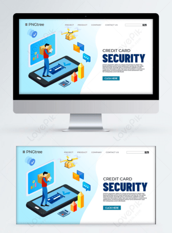 Creative cartoon online safe payment landing page ui design, Security,  settings,  payment template