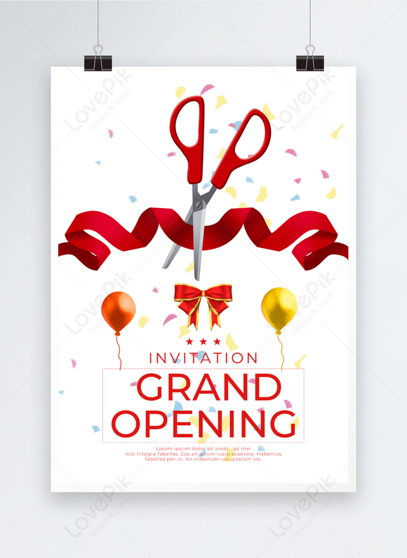 Grand Opening Banner - Ribbon Template