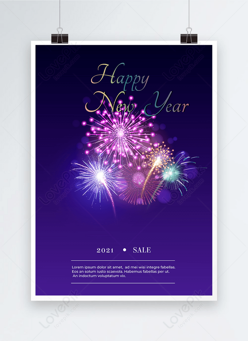 Año Nuevo Fondo Fuegos Artificiales Azul Violeta | Descarga Plantilla de  diseño PSD Gratuita - Lovepik