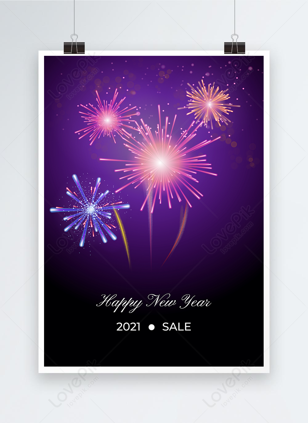 Fireworks black new year background template image_picture free download  